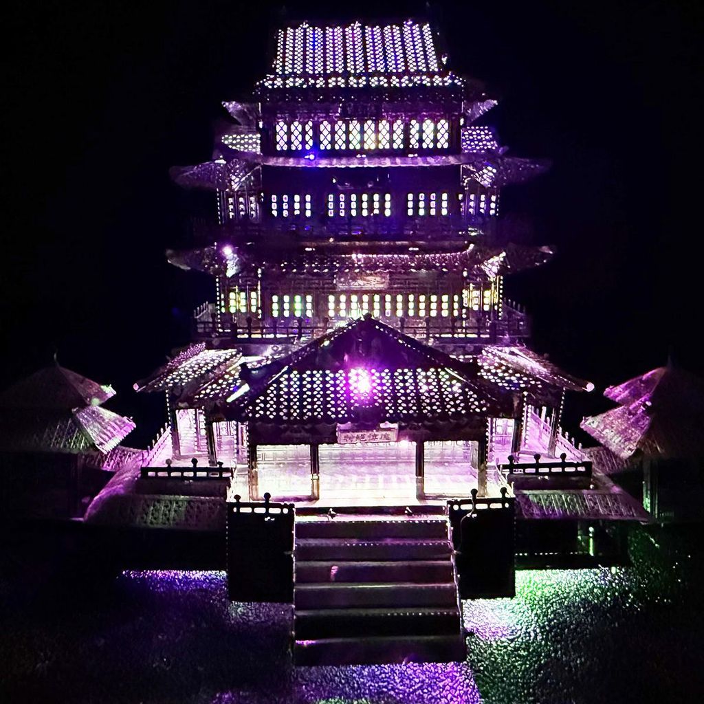 ❈ 🇾 ❈ ❈ ❈ ❈ ❥ ❈ 🍒 🍒 ❈ ❈ ❈ 3D ❈ ❈ ❈ 🍒 DIY 🍎 Tengwang Pavilion Đồ trang trí mô hình lắp ráp Câu đố kim loại 3