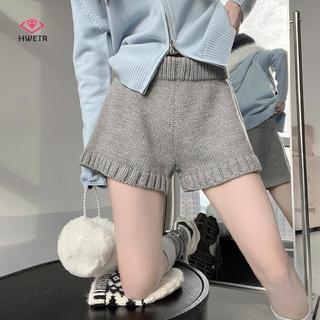 HWETR Thời Trang Co Giãn Dệt Kim Thu Đông Quần Short Nữ Mới