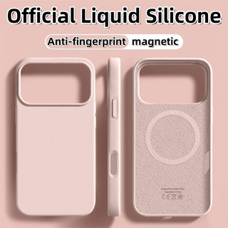 Ốp điện thoại silicon lỏng chính thức sang trọng ẩn từ tính cho iPhone 17 Pro max 16 15 14 13 12 Pro max Ốp lưng thẩm mỹ chống sốc iPhone 17 Air 16 15 14 plus Chống vân tay