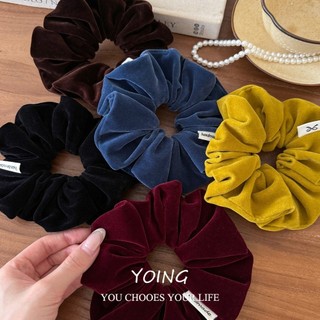 Dây buộc tóc nữ màu nhung cao cấp retro phù hợp thu đông