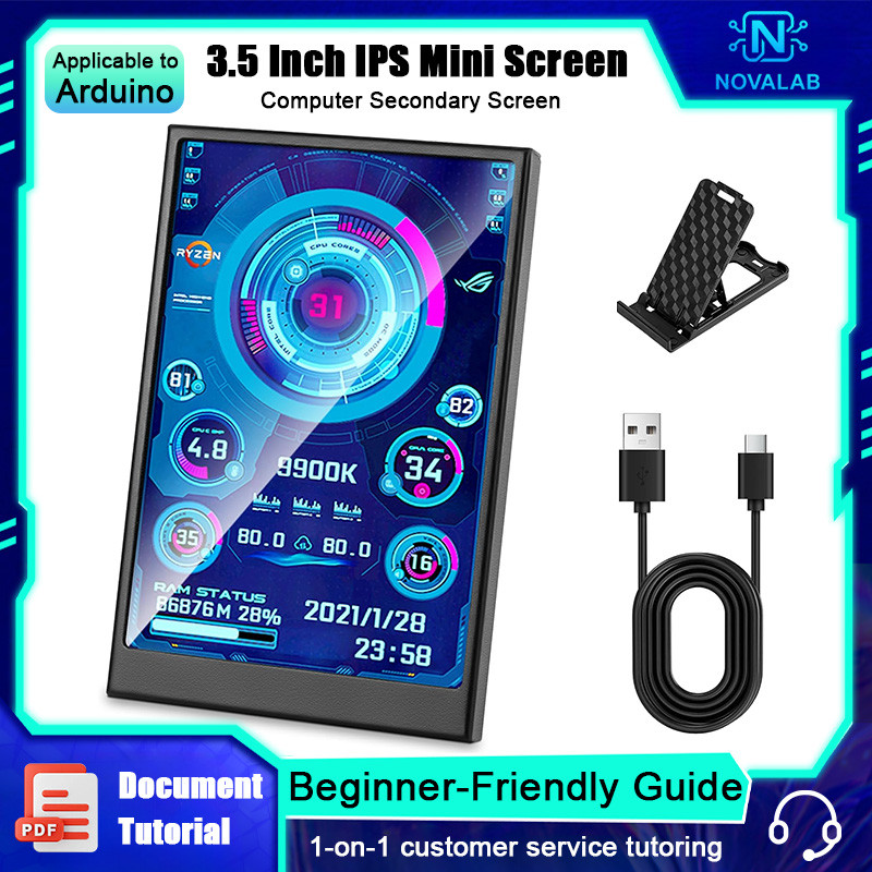 Màn hình Mini IPS USB NovaLab 3.5 '' với màn hình dữ liệu RAM CPU ...