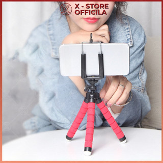 Giá đỡ điện thoại tripod mini, chân đỡ 3 chân gấp gọn, kẹp điện thoại để bàn, xoay 360 độ - GDDT3C