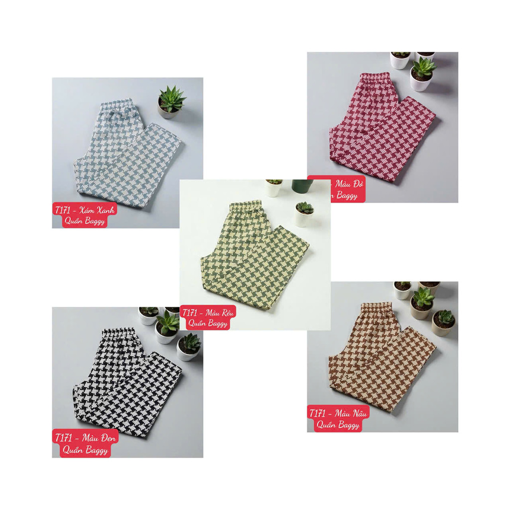 T171 Quần Baggy - Vải Lụa Mango - Dài quần 92cm - Ống 16cm