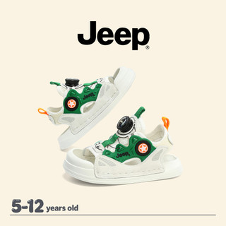 Giày trẻ em JEEP Velcro hở mũi bé trai bé gái Giày thể thao đi biển thoáng khí mùa hè