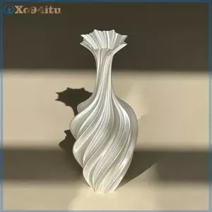 XOITU Bình in 3d Bình hoa phong cách hiện đại Bình hoa có hoa văn xoáy Bình trưng bày hoa thẩm mỹ cho phòng khách Trang trí máy tính để bàn VN