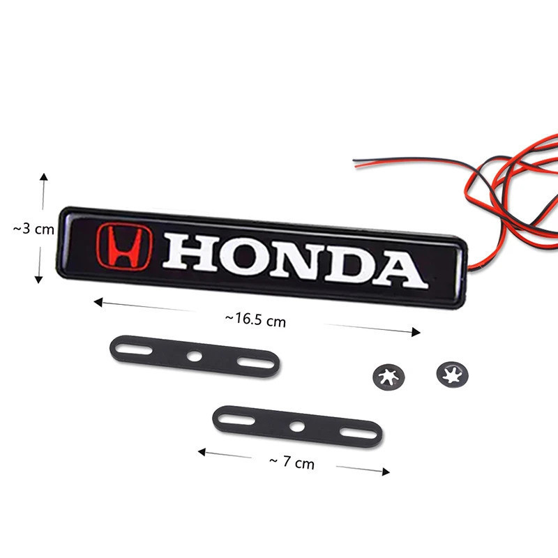 Huy hiệu LED lưới tản nhiệt phía trước ô tô cho Honda Vezel Mugen Logo Accord Odyssey CRV Jazz Pilot Civic City Crosstour Light Biểu tượng tạo kiểu