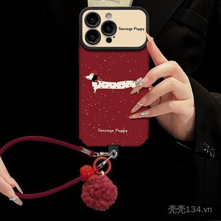 Splash Ink Puppy Dây Thích Hợp Cho 17 Vỏ Điện Thoại Năm Mới iphone15promax Silicone Da Cừu 16 Dễ Thương