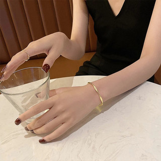 Vòng đeo tay mở thép không gỉ cao cấp chống phai màu, phù hợp cho họp kinh doanh và hẹn hò