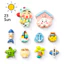 Set Charm Shin Summer Beach Adventure – Shin Cậu Bé Bút Chì Du Lịch Biển Mùa Hè Phong Cách Kawaii Resin Trang Trí Dép Ca