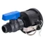 Ổ cắm hộp đựng gấp gọn nhanh hàng đầu Tap 3 đầu nam 4 Inch có tay cầm ngắt màu xanh để xả nước và tưới tiêu