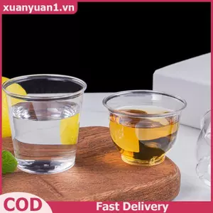 XUAN 30 / 36 / 50 Chiếc Mini Trong Suốt Nhựa Kính Thạch Cốc Plastique Tumblers Cưới Sinh Nhật Đảng Phụ Kiện Nhà Bếp VN