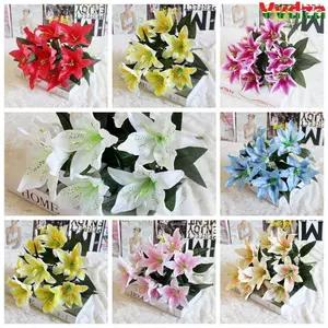 VVDZA 10 Đầu Hoa Nhân Tạo DIY Craft Chất Lượng Cao Nhiều Màu Sắc Trang Trí Đám Cưới