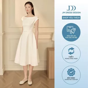 Đầm Thu Đông Cổ Sen Chân Đổ 1F08.2601, Đầm Midi Xoè Cổ Sen Dáng A, Váy Dự Tiệc Đi Chơi ĐI Làm Thanh Lịch Design By JM