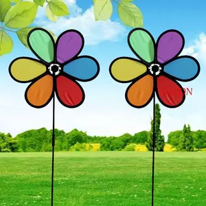 Đồ chơi cối xay gió DARON Nhẹ dễ dàng loại bỏ Máy quay gió hoa đầy màu sắc