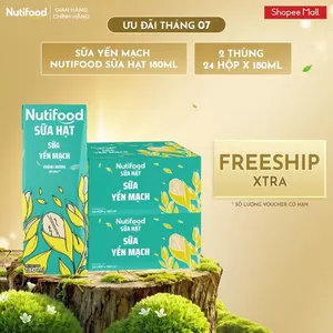Combo 2 Thùng 24 Hộp Sữa Yến Mạch Nutifood Sữa Hạt 180ml
