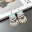 Retro Bohemian Bông Tai Phong Cách Dân Tộc Tua Rua Dài Dopamine Bông Tai Mùa Hè Đi Biển Du Lịch Kỳ Nghỉ