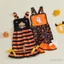 1-5 Tuổi Trẻ Em Bé Gái Halloween Quần Áo Đáng Yêu Ma / Đầu Lâu Thêu Không Tay Chuông Đáy Áo liền quần