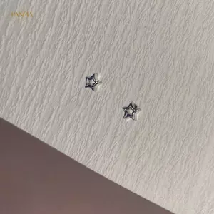 PNPIA- 1 Cặp Ngọt Ngào Mát Phụ Kiện Dễ Thương Rỗng Pentagram Bông Tai Tính Khí Luy Ngôi Sao Tai Cho Nữ Trang Sức Phong Cách Hàn Quốc