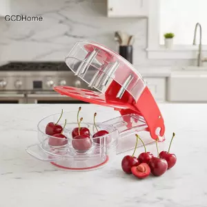 GCDHome Cherry Pitter Tool 6 Khe Nhanh Loại Bỏ Hố Chất Liệu Cấp Thực Phẩm Cho Gia Đình Nướng Mứt Làm Nóng