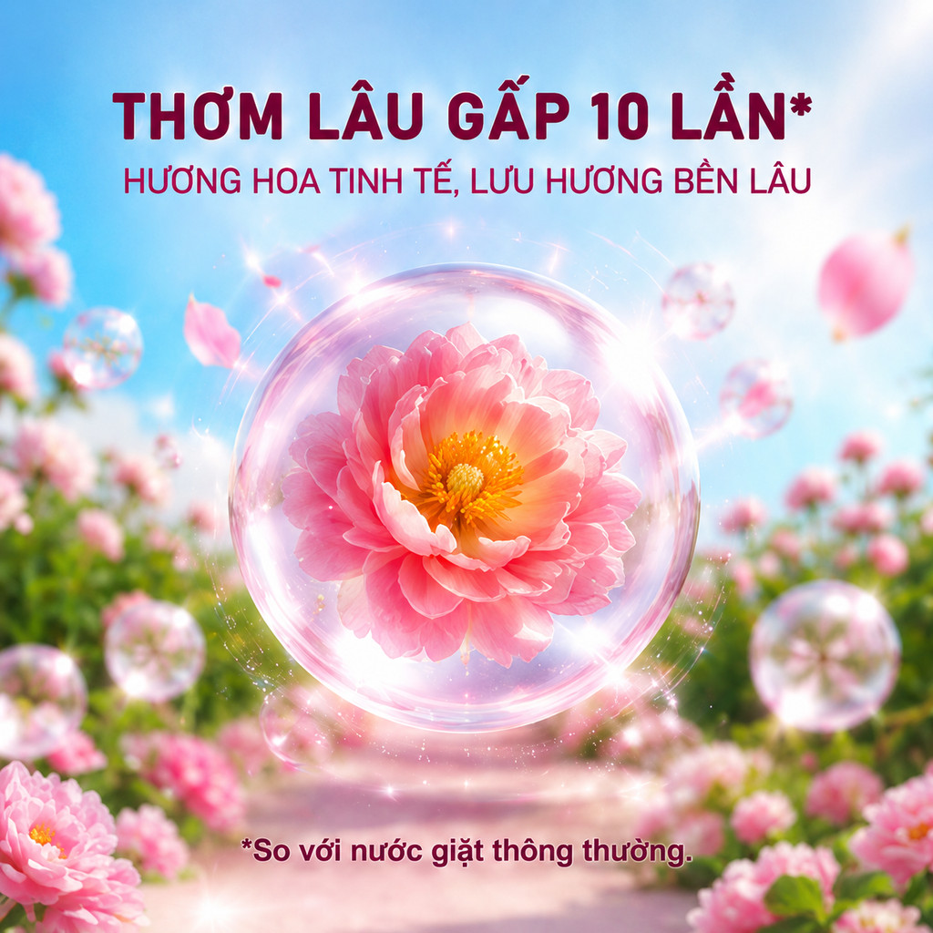 Combo 2 Túi Nước Giặt Xả Đậm Đặc Shine Hương Hoa- Sạch Sâu, Thơm Ngát, Lưu Hương Dài Lâu 96H
