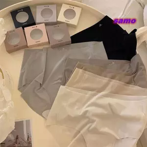 SAMO Foundation Liquid Panties, Quần lót không dấu vết thoáng khí bằng lụa băng, Quần lót đóng hộp siêu mỏng liền mạch sáng tạo dành cho nữ