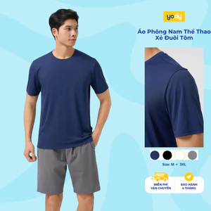 Áo thun thể thao YODY Sport form regular dệt jacquard thoáng khí siêu nhẹ MATS25S177