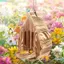QEARY Wood Butterfly Bee House, Rustic Teardrop Hình Treo Bướm Ăn, Cửa Sau Chịu Thời Tiết Mở Nơi Trú ẩn Tự Nhiên Nhà Ăn Côn Trùng Sử Dụng Sân Vườn Ngoài Trời