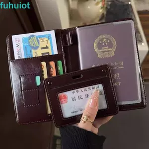 Túi đựng hộ chiếu PU FUHUIOT, Hộp đựng thẻ Ví du lịch, Ví di động RFID Hộp đựng thẻ chống trộm Kẹp hộ chiếu Phụ kiện du lịch