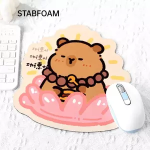 Thảm Chuột STABFOAM, Bàn Di Chuột Capybara Kapibala, Chất Lượng Cao Sáng Tạo Chống Trơn Trượt Làm Dày Phụ Kiện Văn Phòng Cô Gái