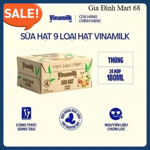 Thùng Sữa Hạt Vinamilk 9 Loại Hạt Ít Đường 24 Hộp x 180ml – Chính Hãng, DAte Mới