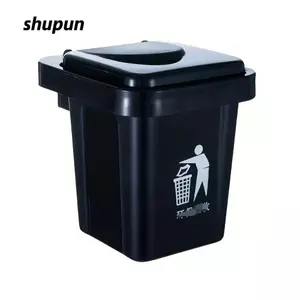 Thùng rác treo tường SHUPUN, Thùng rác bằng thép không gỉ không đục lỗ, Treo tường có nắp Hộp đựng rác Phòng tắm Phòng khách