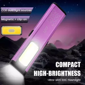 Đèn cắm trại DONOVANQQ, Đèn pin Mini đế LED COB, Đèn bút chì siêu sáng Đèn lũ Đèn pin LED đa chế độ Cắm trại ngoài trời