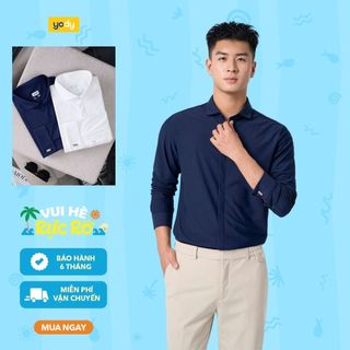 ⚡T5 199K⚡ Sơ mi dài tay nam knit tay kiểu YODY thoáng khí co giãn đa chiều thấm hút tốt SMM7096