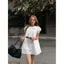 Mùa Xuân Mùa Hè Phong Cách Pháp Cổ Búp Bê Nhật Bản Váy Trắng Nhỏ Phong Cách Preppy Ngọt Ngào Cô Gái Nóng bỏng Thiết Kế Niche Eo hẹp Ôm Hơn Nhìn Đầm Giữa Chiều Dài Nữ