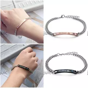 Vòng tay cặp đôi JUIC Vòng tay tình yêu thời trang dành cho nam và nữ Thép không gỉ