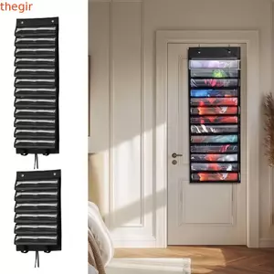 THEGIRL8B Playmat Tube, Với 2 Móc Bảo Quản Thảm Chơi Game Trong Suốt, Thẻ Board Khe Cắm Nhựa Treo Tường Túi Đựng Đồ Chơi Nhiều Túi Treo Tường