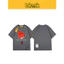 BKMK Tide Print Teen Nam Nữ Tay Ngắn Xù Đẹp Trai 100% Cotton Cao Cấp Rời Đa Năng Top Cặp Đôi 0704