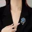 HFSHY Mạ Vàng Pha Lê Hoa Trâm Sáng Bóng Cubic Zirconia Phụ Kiện Thời Trang Cho Nữ Trang Trí Hàng Ngày VN