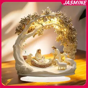 JASMINE Trang Trí Máy Tính Để Bàn Tượng Gia Đình Cây Sự Sống Sơ Sinh Acrylic Tấm Phẳng Để Bàn Trang Trí Đồ Trang Trí Cho Trang Trí Nhà JASMINE