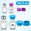 Nắp bảo vệ bằng silicon có thể tái sử dụng Nắp chống rơi mềm Phù hợp với lọ thủy tinh 5ml 6 / 16 chiếc để sử dụng trong phòng thí nghiệm tại nhà [VN]