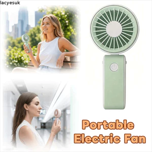 Quạt Mini Cầm Tay LACYESUK, Có Dây Treo Hoạt Động Yên Tĩnh Quạt Điện Di Động, Tiếng Ồn Thấp Nhỏ Gọn Có Thể Gập Lại USB Sạc Cổ Treo Quạt Nhỏ Cho 3.7V500MAh Mùa Hè