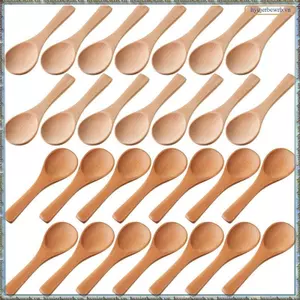 Thìa Gỗ Nhỏ Mini Nếm Thìa Gia Vị Thìa Muối Cho Nhà Bếp Nấu Gia Vị Dầu Cà Phê Trà Đường 30 Chiếc