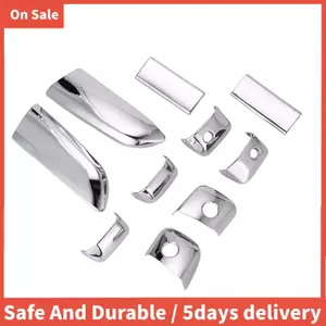 10 Cái / bộ Xe ABS Chrome Tay Nắm Cửa Bát Lắp Khung Lớp Phủ Bảng Cho Hiace 2005-2015