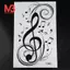 Miếng dán nghệ thuật treo tường nhạc Beat Note, miếng dán tường vinyl trang trí âm nhạc, Đồ họa nghệ thuật trang trí nhà cửa âm nhạc (đen) 77x45cm