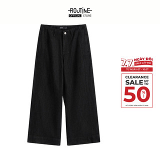 Quần Denim Nữ Rã Sườn Form Wide Leg - Routine 10S25DPAW013