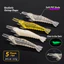 SAMO 5 Cái / bộ Mồi Tôm Nhân Tạo, Mồi Câu Cá Tôm PVC 3.5g / 8.5cm, Đuôi Linh Hoạt Hình Thực Tế Tôm Mồi Câu Cá
