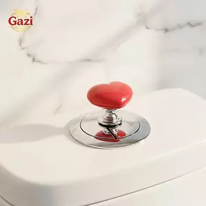 Nút ép vệ sinh hình trái tim 1 Công tắc xả vệ sinh trang trí chống trầy xước để trang trí căn hộ phòng tắm [VN]