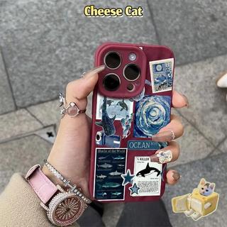 Cá Voi Thẻ 3D Xếp Ly Họa Tiết Ốp Lưng Điện Thoại iPhone 11 12 13 14 15 Plus 16 17 Pro Max Xs Max XR 7 8 Plus SE