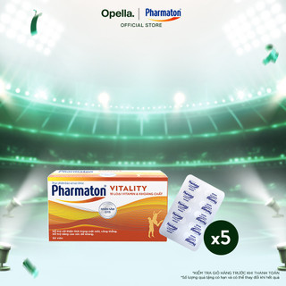 Bộ 5 Thực Phẩm Bảo Vệ Sức Khỏe Pharmaton Vitality Dạng Vỉ Tiện Lợi Hộp 50 Viên