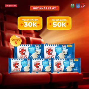 Combo 5 phô mai vuông Belcube vị sữa 24C 125Gx15